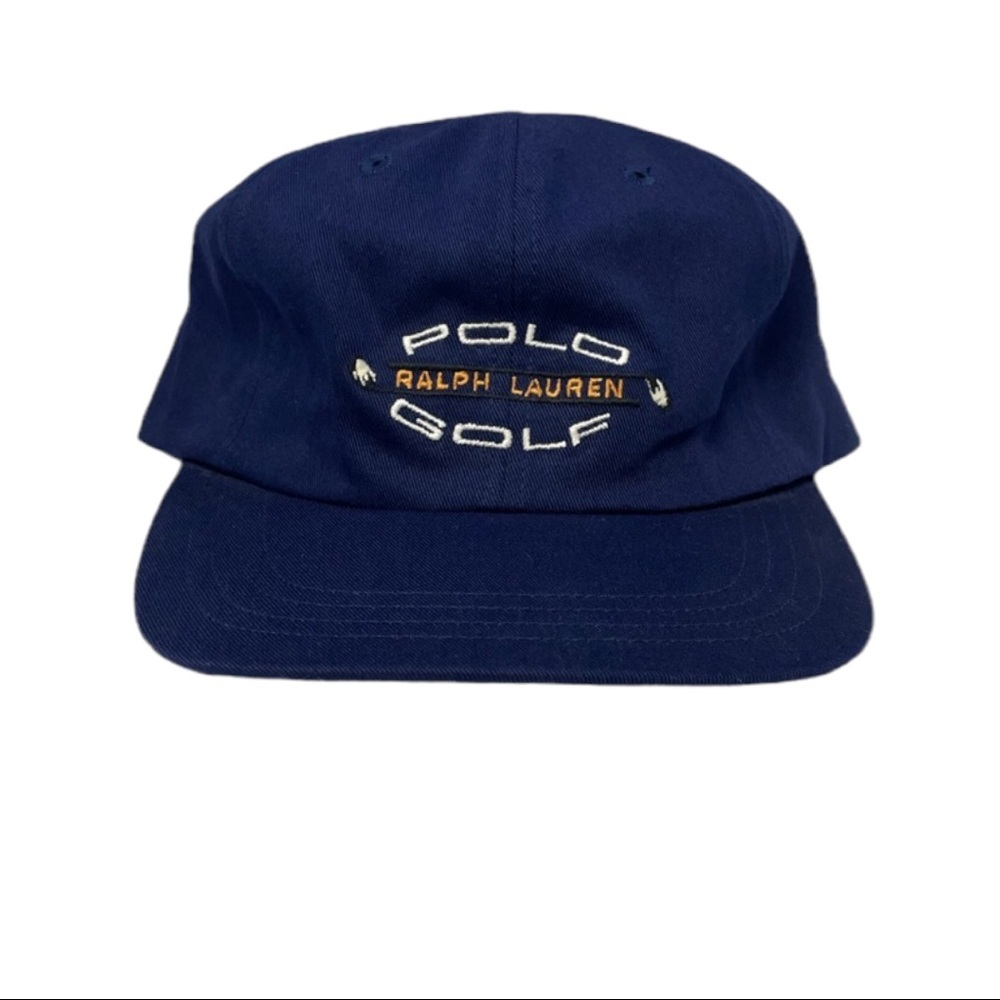 Polo Ralph Lauren Men’s Baseball Cap/Hat Navy Blue and Gold Vintage NWT